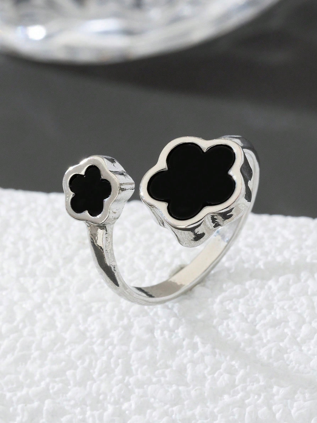 1Pc Classic Elegant 5-Leaf Clover Design Men'S Ring