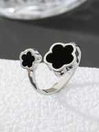 1Pc Classic Elegant 5-Leaf Clover Design Men'S Ring