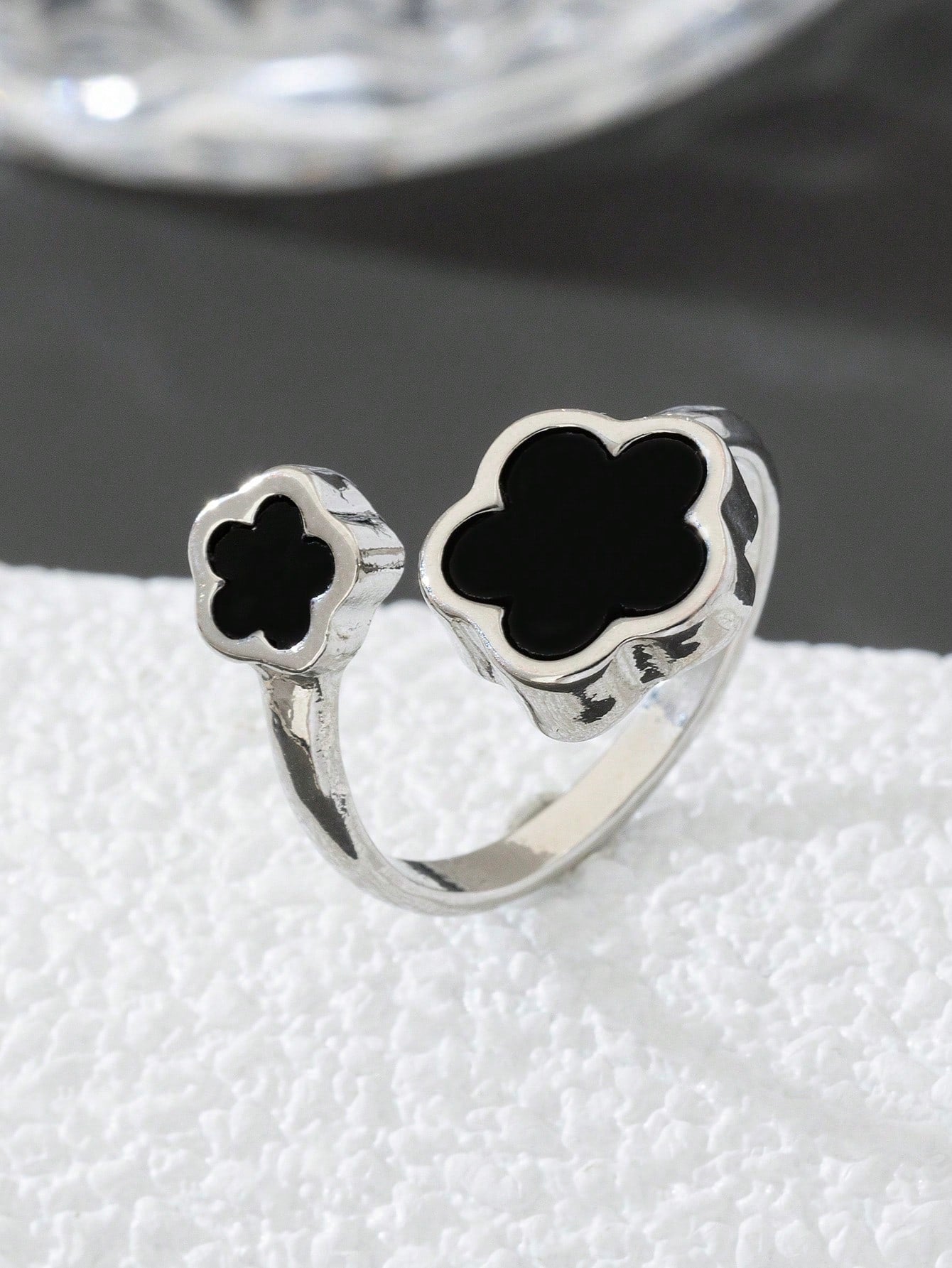 1Pc Classic Elegant 5-Leaf Clover Design Men'S Ring