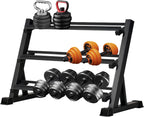 3 Tier Dumbbell Rack for 5-50Lb Dumbbells Weights, Heavy Duty Weight Home Gym Storage Rack for Dumbbells and Weight Plates Alloy Steel