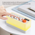 Smart Sleep Aid Speaker RGB 12 Colors Night Light with 8 Nature Sounds White Noise Sleep Machine Bluetooth-Compatible Speaker