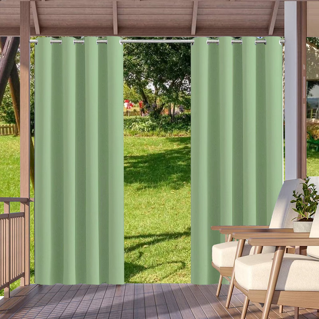 Outdoor Curtains Waterproof Garden Uv Exterior Curtain Sunlight Blackout Curtain for Patio Porch Pergola Covered Terrace Gazebo
