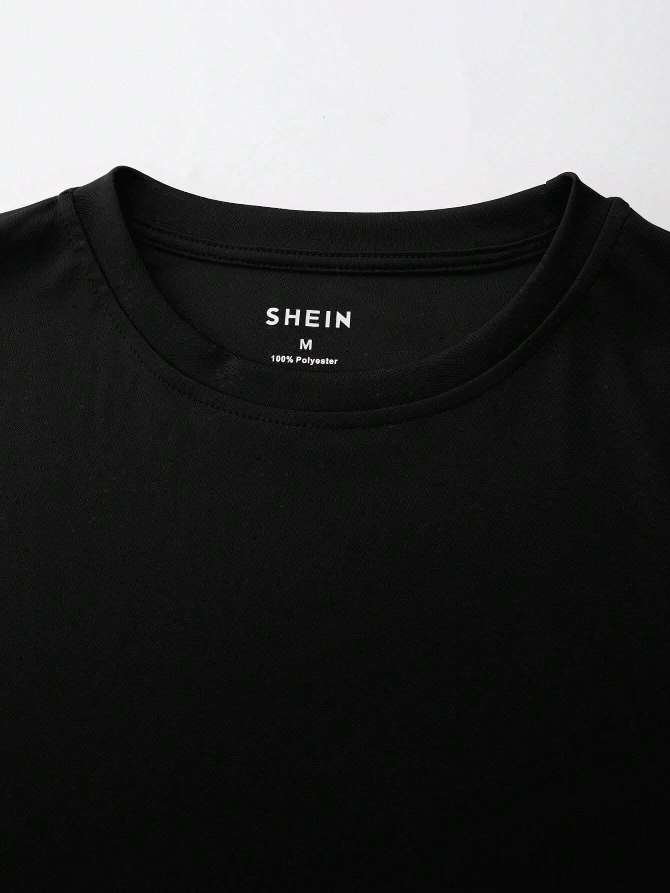 Manfinity Dauomo Men Summer Casual Solid Color Short Sleeve Tee