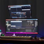 4 PCS Acoustic Panels,48''X24''X2'' Soundproof Foam Wall Panels,High Density Fireproof Noise Cancelling Foam Studio Foam Panel,Noise (Black-4 Pack)