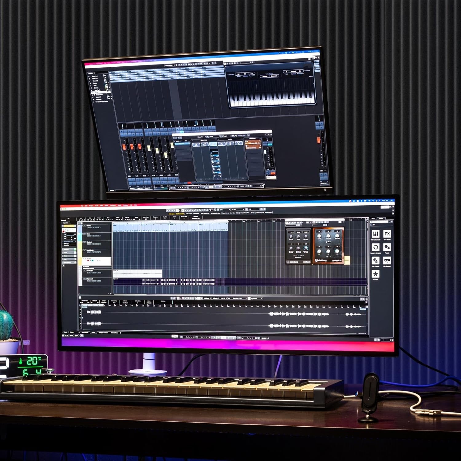 4 PCS Acoustic Panels,48''X24''X2'' Soundproof Foam Wall Panels,High Density Fireproof Noise Cancelling Foam Studio Foam Panel,Noise (Black-4 Pack)