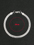 1Pc Men Minimalist Chain Bracelet Copper Jewelry