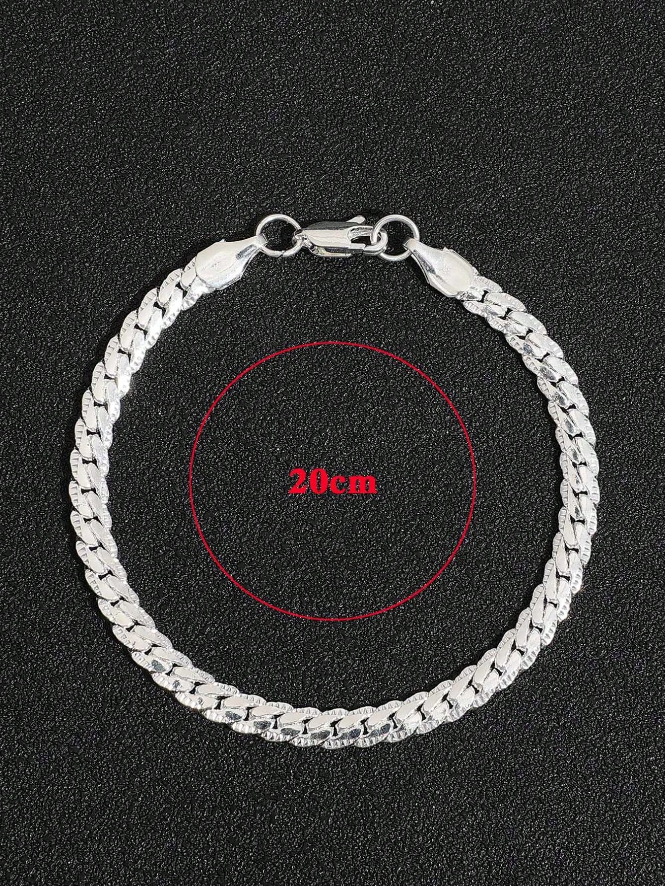 1Pc Men Minimalist Chain Bracelet Copper Jewelry