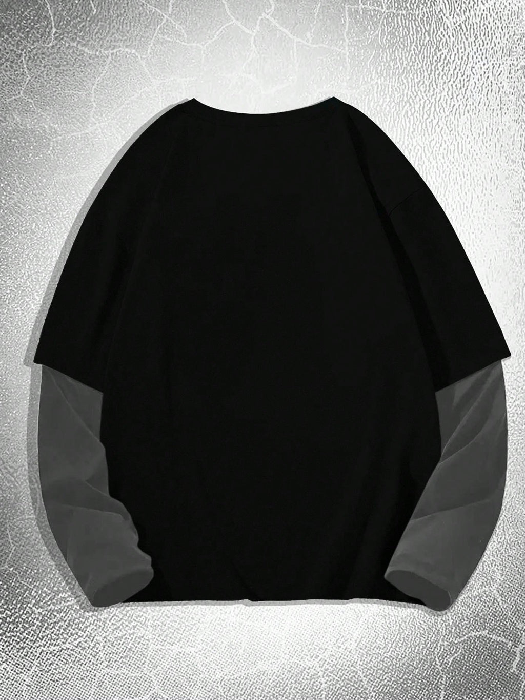 Manfinity Dauomo Men Colorblock round Neck Long Sleeve Graphic Print Casual T-Shirt, Fall