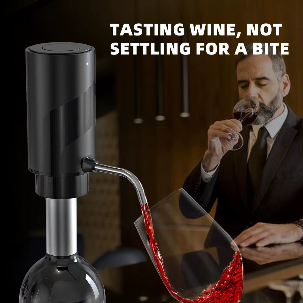 Electric Wine Opener Automatic Wine Aerator Rechargeable Wine Corkscrew Foil Cutter Opener Wine Lover Party Kitchen Tool Gifts