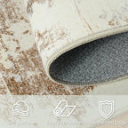 Area Rug Living Room Rugs: 5X7 Indoor Soft Fluffy Rug Abstract Carpet for Bedroom Kitchen Dining Room Floor Washable Plush Throw Large Accent Rug Home Office Nursery Decor - Beige