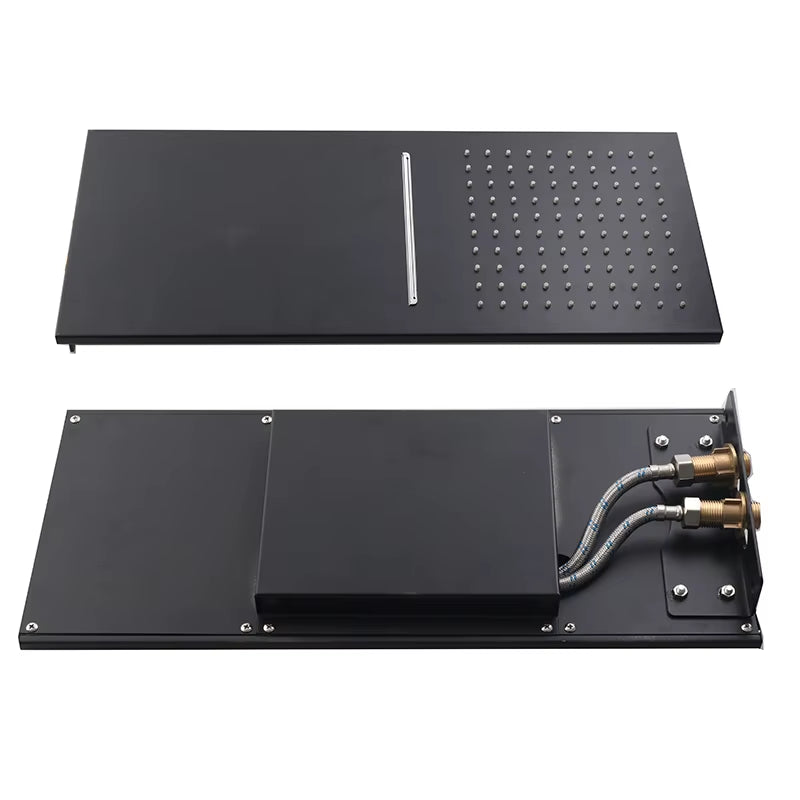 Matte Black Stainless Steel Shower Head Rainfall Shower Head with Waterfall Shower Wall Mounted