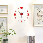 Creative Frameless DIY Wall Clock Wall Decal Home Silent Clock Living Room Office Wall Decoration
