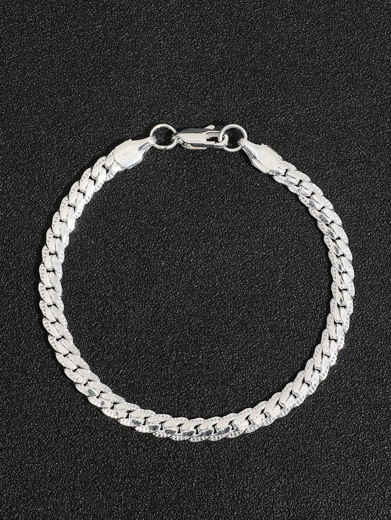 1Pc Men Minimalist Chain Bracelet Copper Jewelry