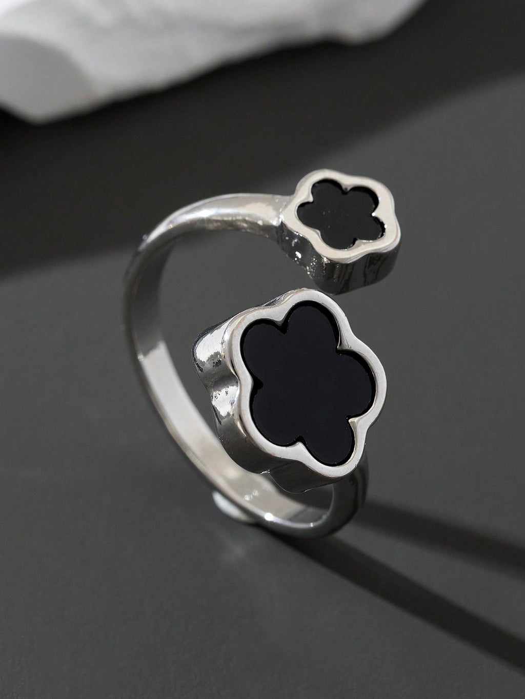 1Pc Classic Elegant 5-Leaf Clover Design Men'S Ring