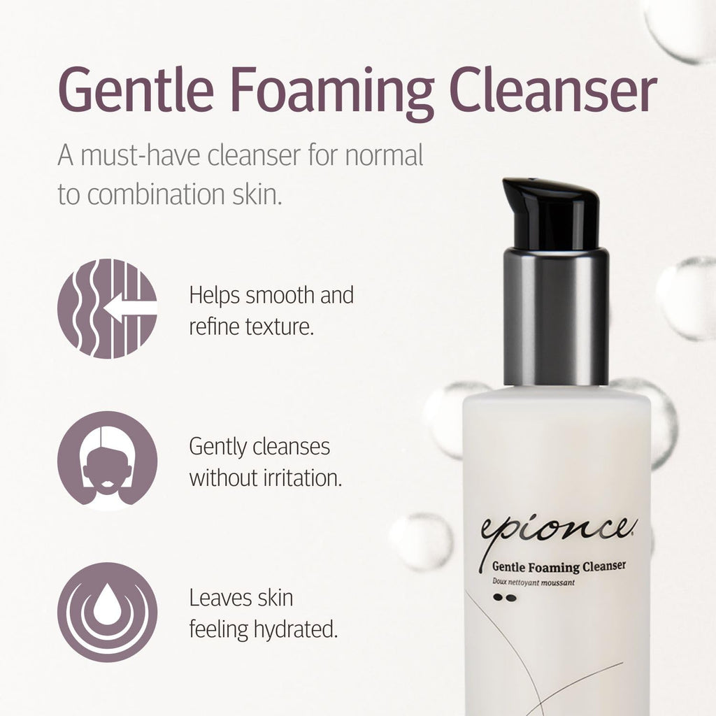 Epionce Gentle Foaming Cleanser - Face Wash & Makeup Remover for Normal to Combination Skin, Hydrating Facial Cleanser, Dermatologist Skincare