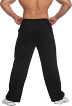 Men'S Lightweight Sweatpants Open Bottom Sweat Pants for Men Straight Leg Gym Sweatpants Lounge Pants with Pockets