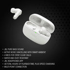 Vibe Beam 2 - True Wireless Noise Cancelling Earbuds Pure Bass Sound & Smart Ambient Technology, 4Mics for Crisp, Clear Calls, up to 40Hrs of Playback, IP54 Dust & Water Resistant (Black)