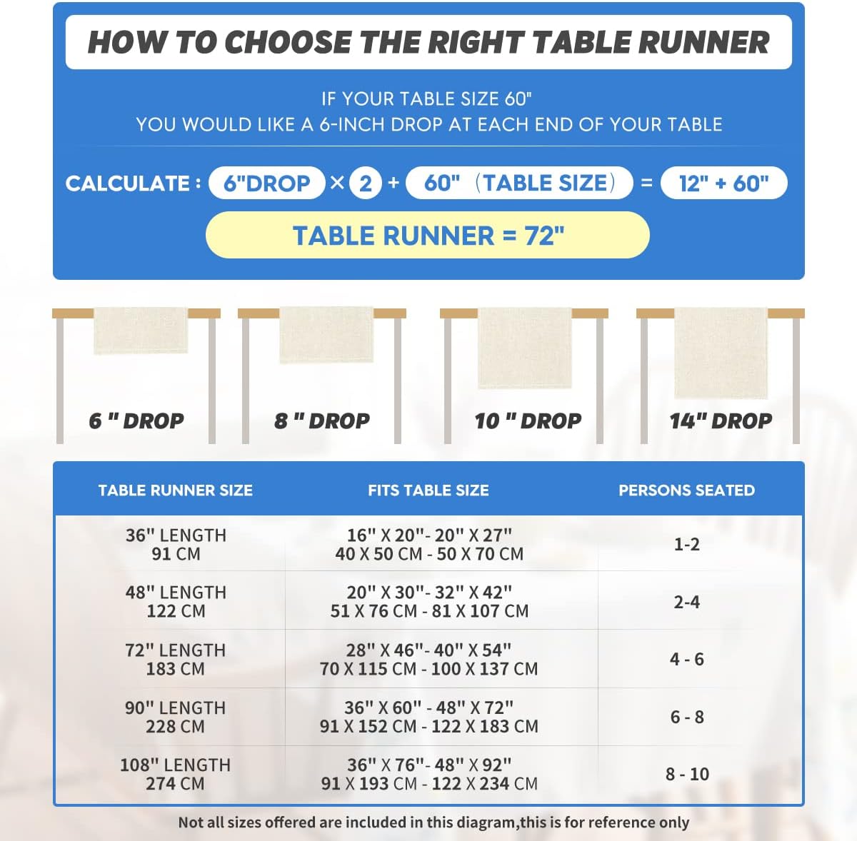 Buffalo Plaid Snowflakes Christmas Table Runner, Seasonal Winter Kitchen Dining Table Decoration for Home Party Decor 13X72 Inch