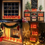 Ho Ho Ho Christmas Decorations Indoor, 6.3 Inches LED Marquee Light up Letters HOHOHO Signs, Battery Operated Christmas Lights Sign for Home Table Top Mantel Room Bedroom Bar Xmas Party Decor