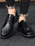 Men Stitch Detail Lace-Up Front Oxford Shoes