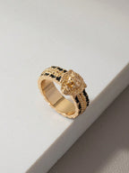 A Lion Head Pattern Retro Light Luxury High-End Men'S Ring