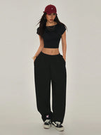 PETITE Black Open Back T-Shirt Top Suitable for Petite, Summer