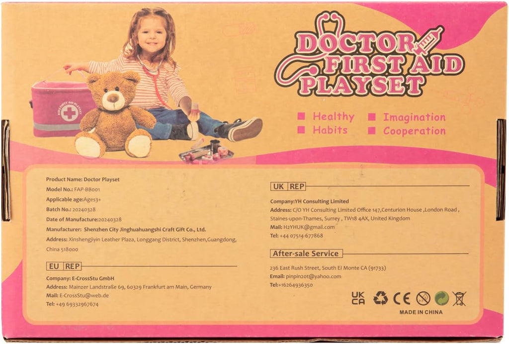 Doctor Kit for Kids Girls, 34 Pcs Kids Doctor Kit for Toddlers 3-5 with Medical Storage Bag & Real Stethoscope, Pretend Play Set for Boys Girls Fun Role Playing Game