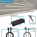 LED Recessed Lighting Kit - 6Pcs Self-Adhesive White LED Light with Smart Switch, 3000K Touching Switch Light for Wood Slat Wall Panels, Headboards, Stairs, Home Decor, under Cabinet Strip Light