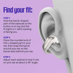 Ultra Open Bluetooth Earbuds, True Wireless Earbuds with Openaudio for Awareness, Clip on Design for Comfort, Immersive Audio, up to 48 Hrs of Playtime, Black