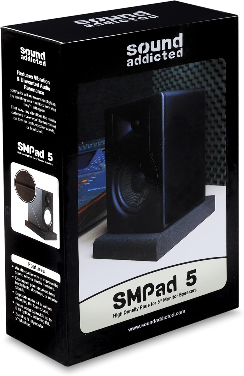 - Studio Monitor Isolation Pads for 5 Inch Monitors, Pair of Two High Density Acoustic Foam Which Fits Most Speaker Stands | Smpad 5