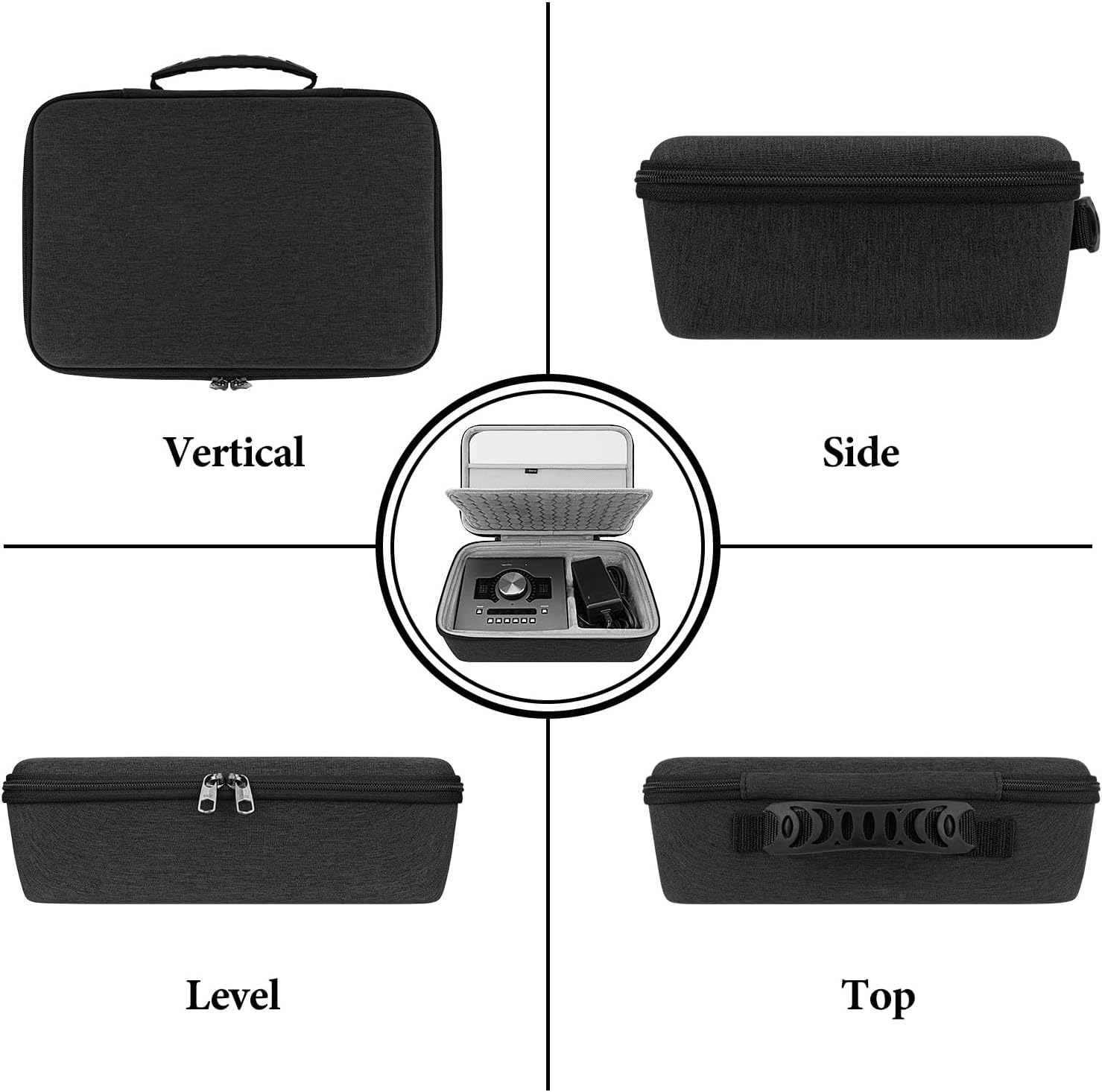 Audio Interface Carrying Case, Hard Shell Travel Bag Compatible with Universal Audio Apollo Twin X Duo/Apollo Twin X Quad/Apollo Twin X DUO Gen 2/Apollo Twin X QUAD Gen 2 (Dark Gray)