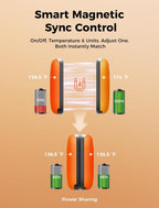 10000Mah*2 Hand Warmers Rechargeable 2 Pack, 0.5°F Precision Smart Magnetic Sync Link, 20H Safe Heating, 13.5In² Large Heating Area, Gifts for Christmas, Hunting, Golf, Camping, Skiing