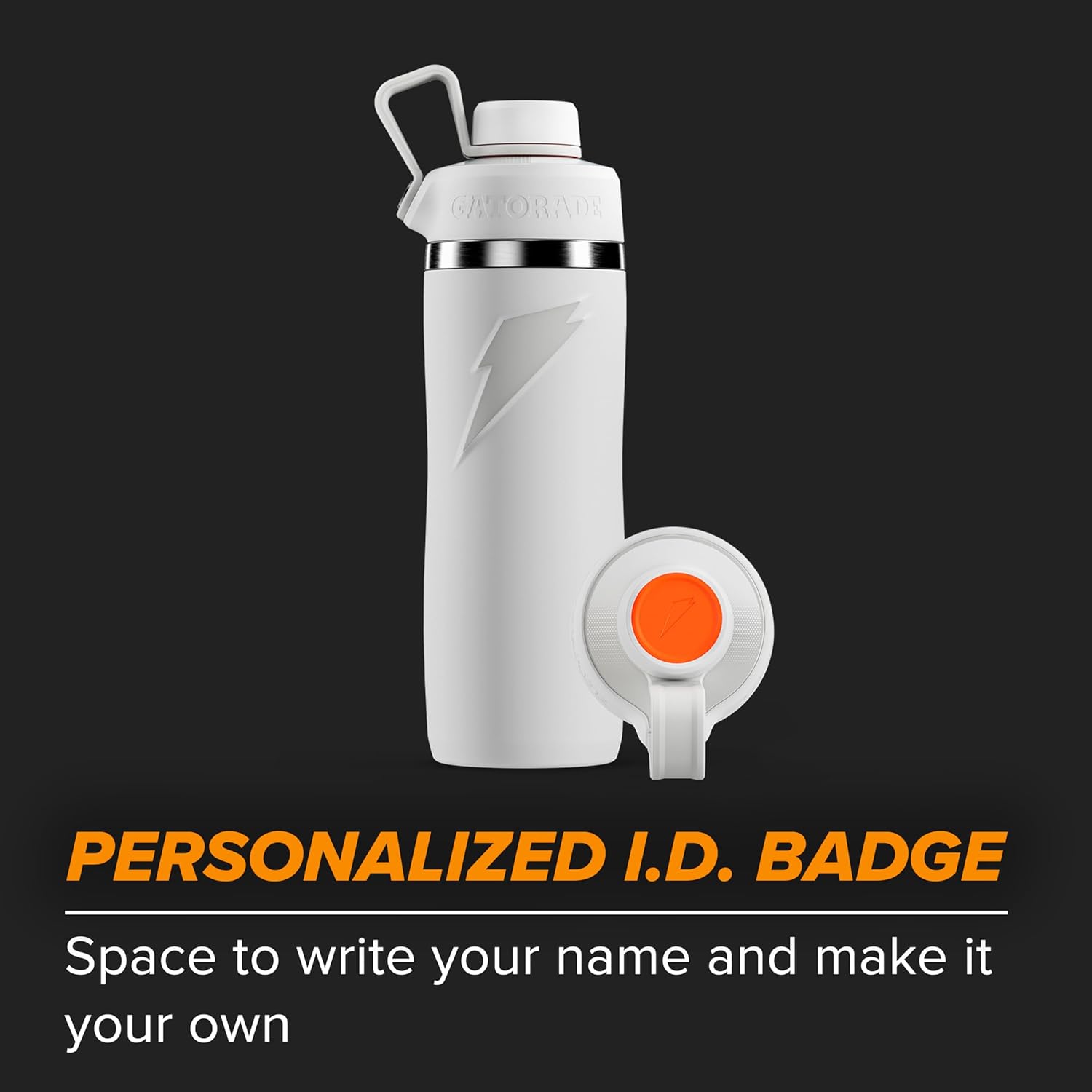 'Overtime' 22Oz Stainless Steel Water Bottle, Twist Cap, Grey