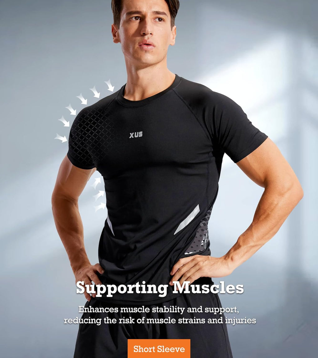 5PCS Workout Sets Incluir Compression Shirt Pants Hoodie Jacket for Men Outdoor Sports Running Indoor Fitness