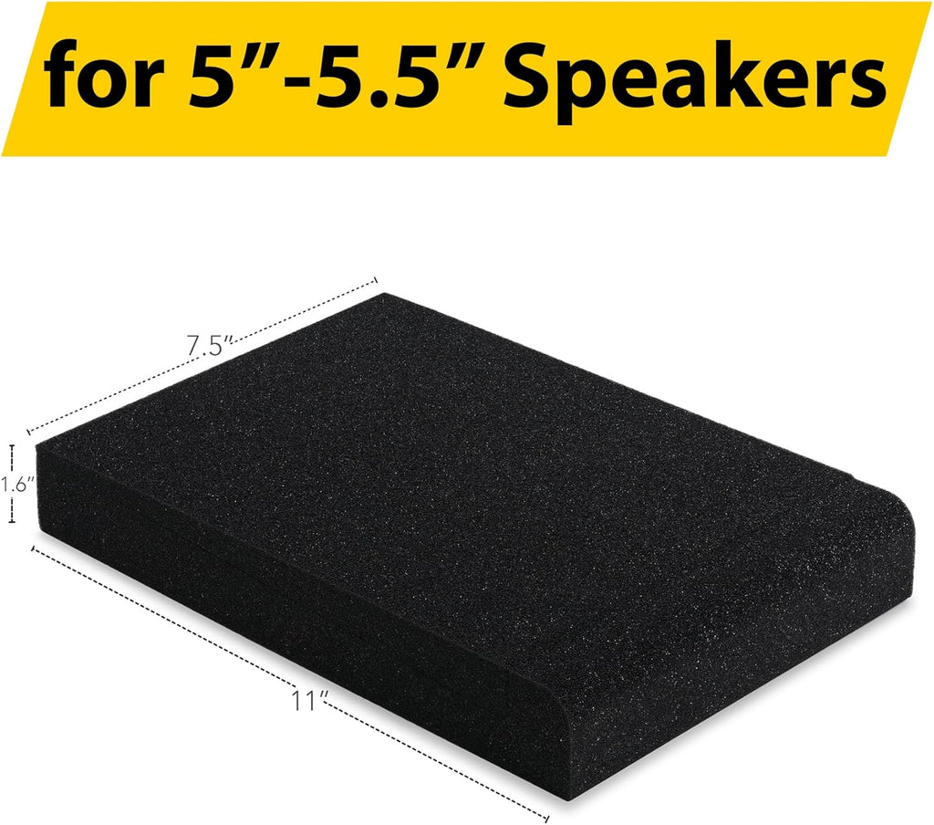 - Studio Monitor Isolation Pads for 5 Inch Monitors, Pair of Two High Density Acoustic Foam Which Fits Most Speaker Stands | Smpad 5