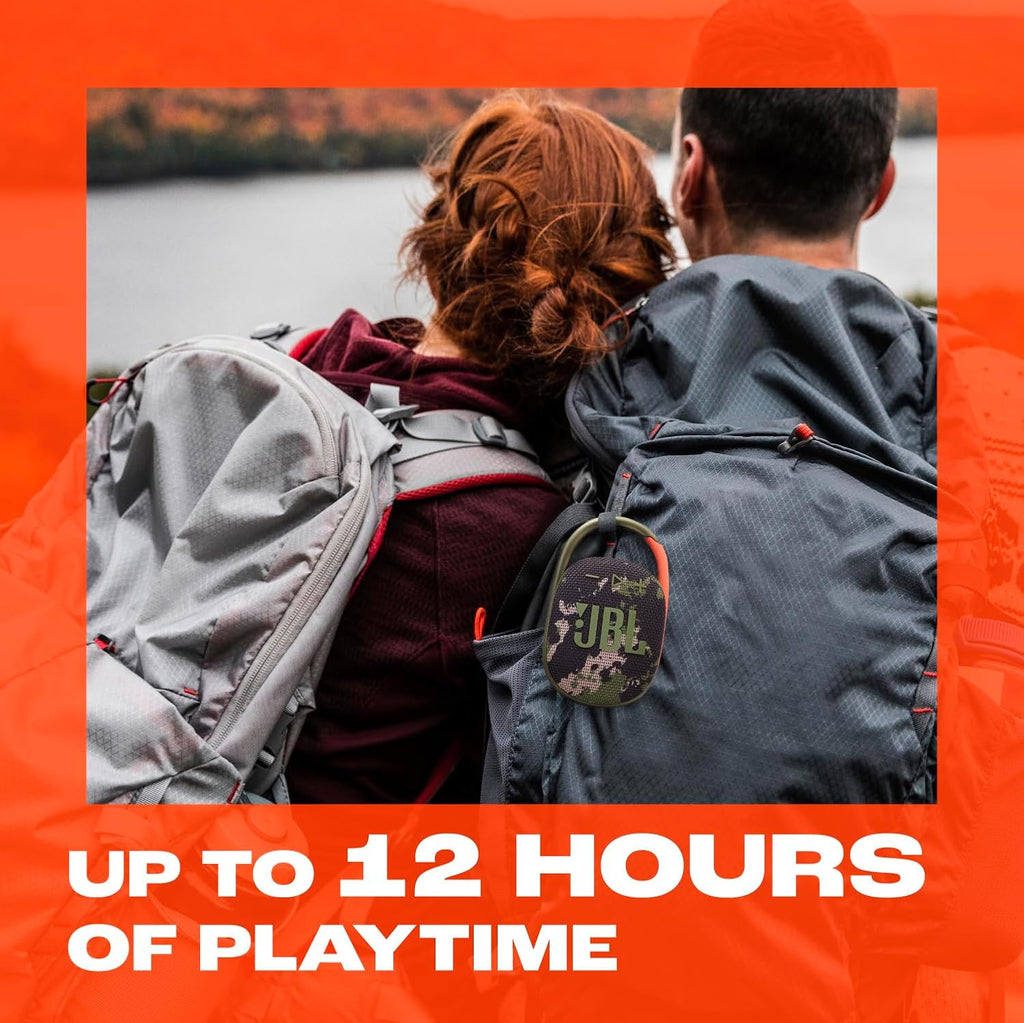 Clip 5 - Ultra-Portable, Waterproof & Dustproof Bluetooth Speaker, Big Pro Sound with Punchy Bass, Integrated Carabiner, up to 12 Hours of Play, Made in Part with Recycled Materials (Black)