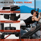 Adjustable Weight Bench Press Set - Full Body Strength Training Workout Bench, 8 in 1 Multi-Function Exercise Equipment with Leg Developer, Preacher Curl Pad, Chest Fly for Home Gym