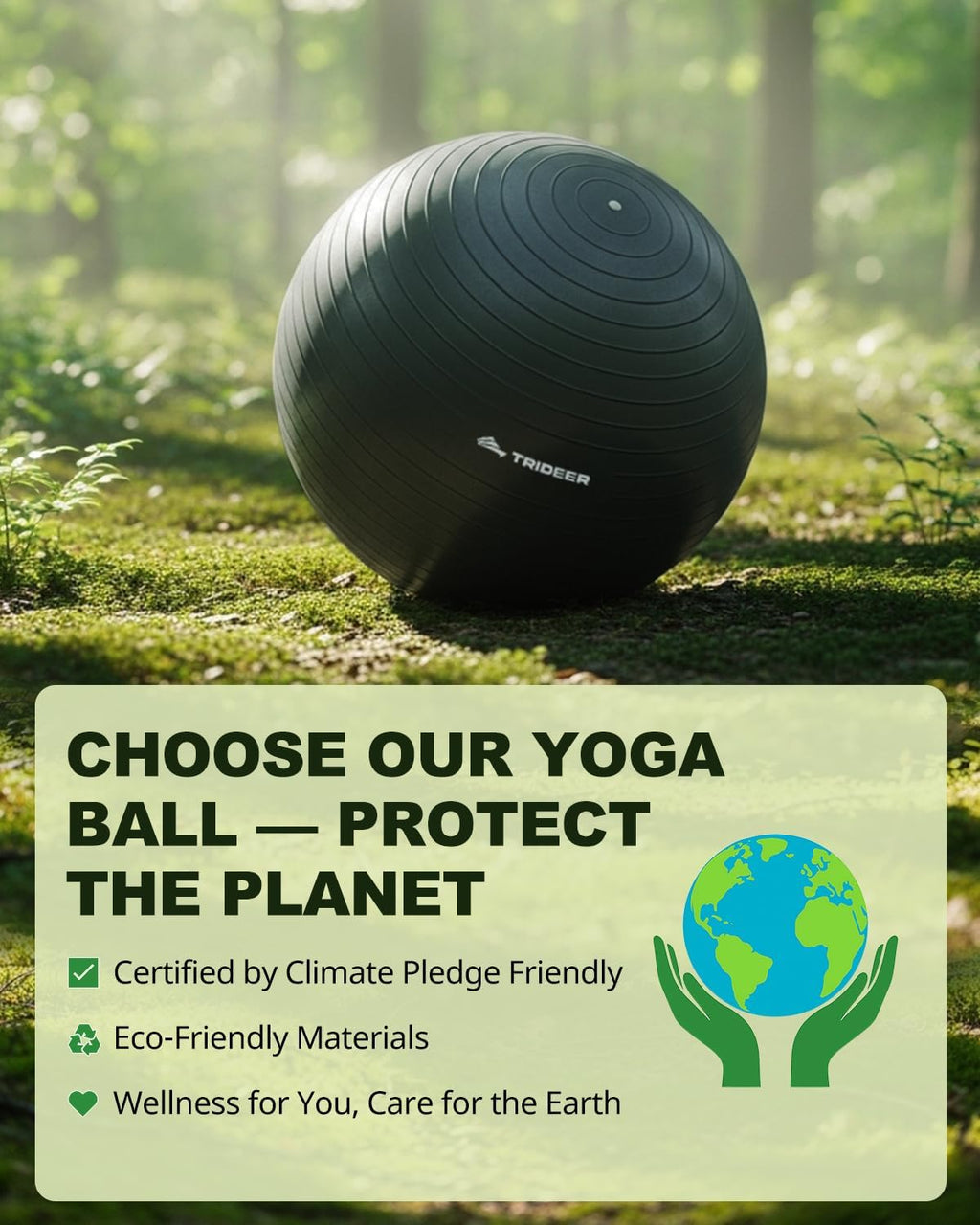 Extra Thick Yoga Ball Exercise Ball, 5 Sizes Gym Ball, Heavy Duty Ball Chair for Balance, Stability, Pregnancy, Quick Pump Included