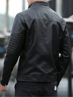 Men'S Fashion Leather Rave Jacket, for Fall Winter, Grunge