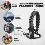 Insulated Water Bottle 32 Oz, Triple Wall Vacuum Stainless Steel (Cold for 48 Hrs), Leak Proof & Non-Bpa, Modern Water Flask Jug with Paracord Handle & Straw Spout Lids, Dark Grey