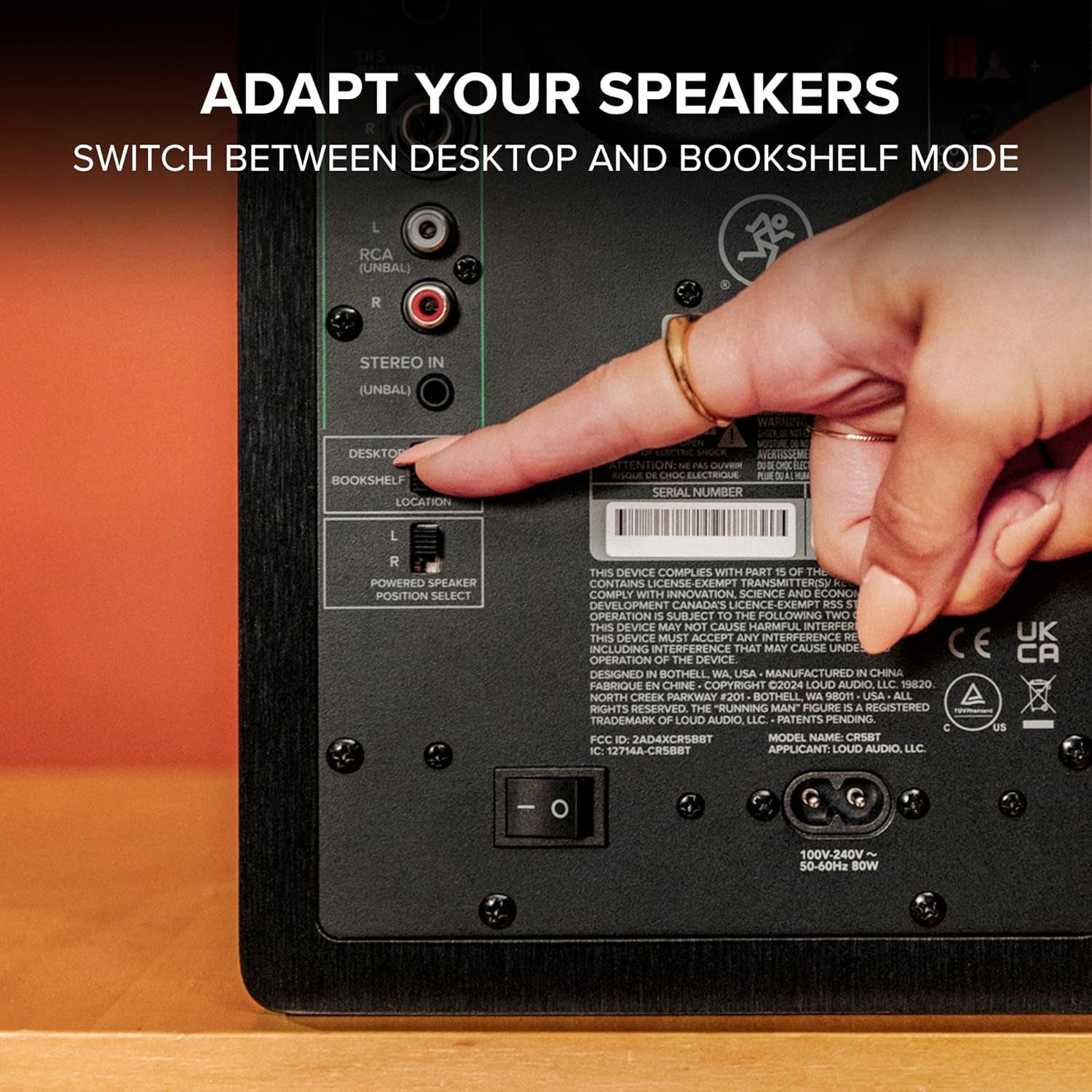 CR3.5 3.5" Creative Reference Powered Studio Monitors with Tone Knob and Location Switch — Active Speakers for Music Production, Desktop Computer, Gaming, Hifi Listening