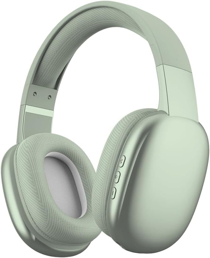 Wireless over Ear Bluetooth Headphones with Microphone - Wireless Headset -Noise Reduction - Bluetooth, Wired,Built in Micro SD for Travel, Home, Work Tv,Pc,Gaming,Cellphone (Mint)