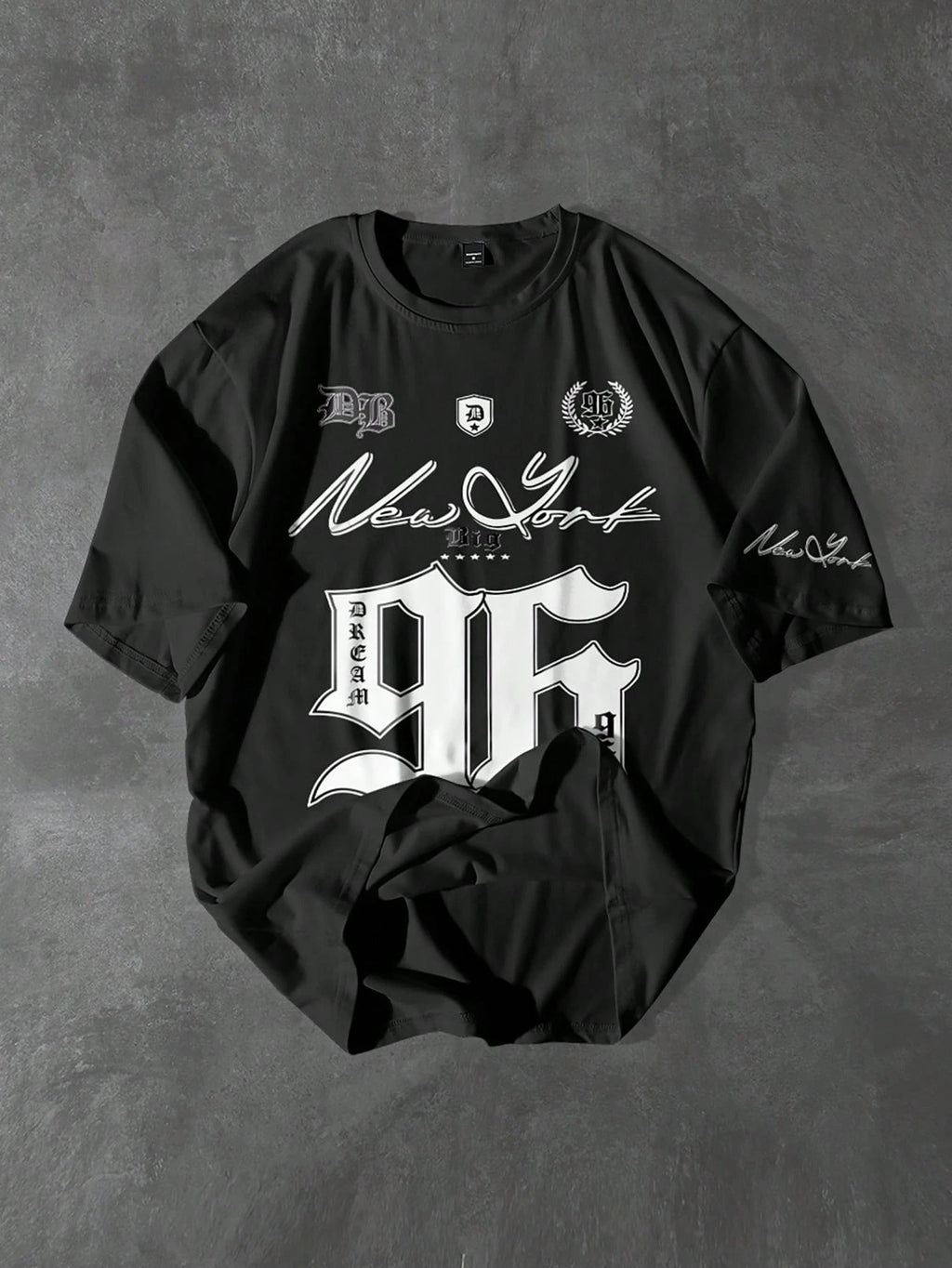 PAVTROS Manfinity Streetrush Men'S Casual Minimalist Printed round Neck Short Sleeve T-Shirt