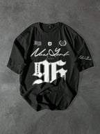 PAVTROS Manfinity Streetrush Men'S Casual Minimalist Printed round Neck Short Sleeve T-Shirt