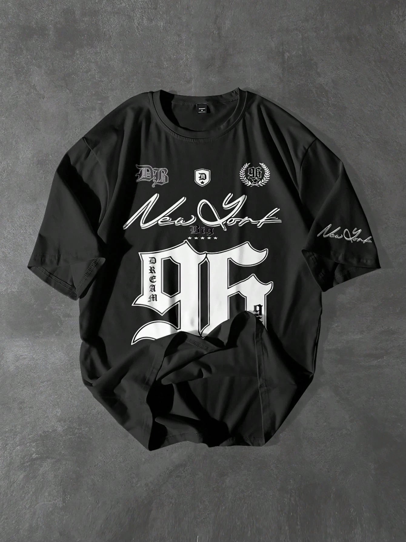 PAVTROS Manfinity Streetrush Men'S Casual Minimalist Printed round Neck Short Sleeve T-Shirt