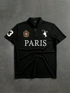 Manfinity Sporsity Men'S Front-Button Short Sleeve Letter Print Casual Polo Shirt