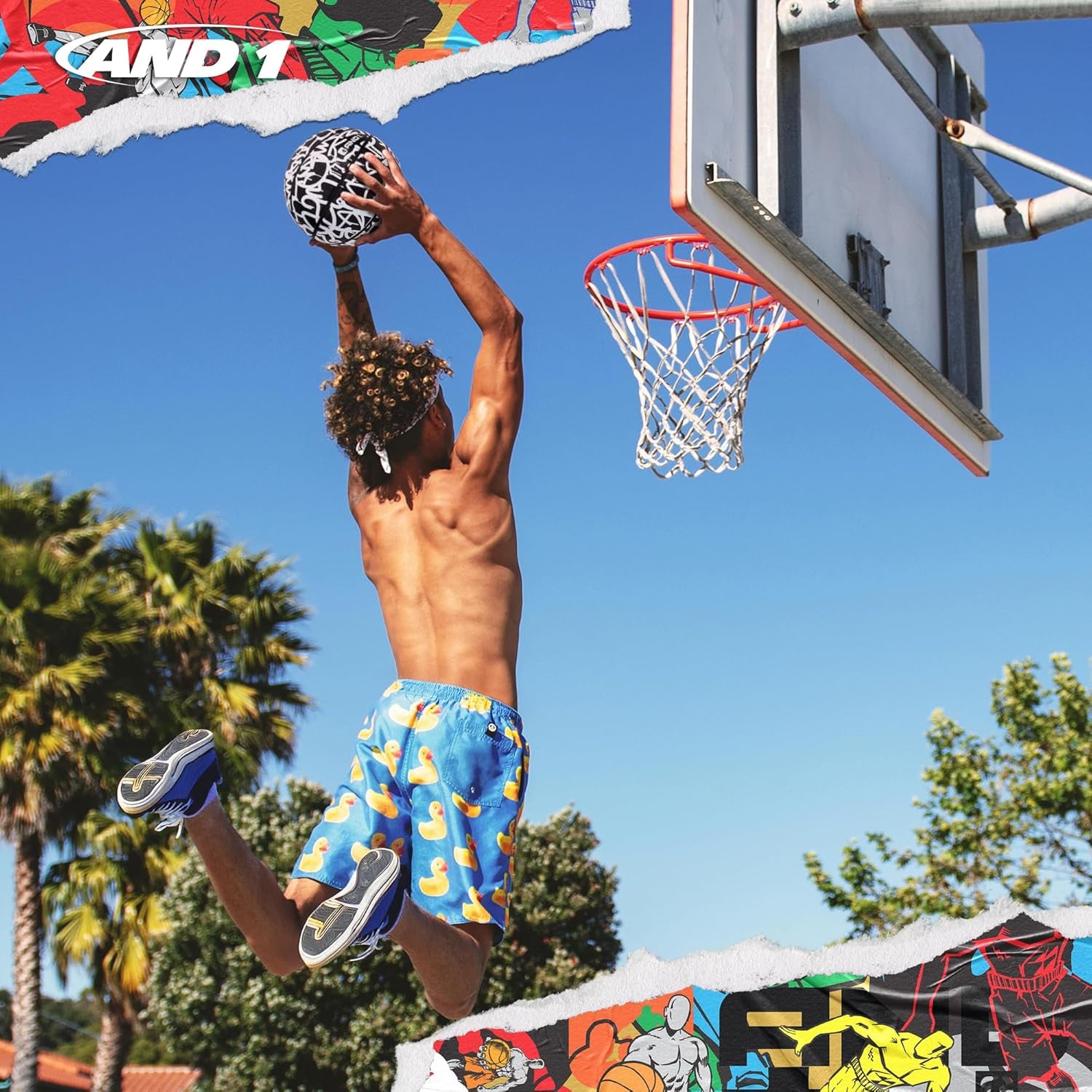 Chaos Rubber Basketball: Game Ready, Office Regulation Size (29.5”) Streetball, Made for Indoor/Outdoor Basketball Games- Graffiti Series