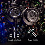 Ath-M50X Professional Studio Monitor Headphones, Black