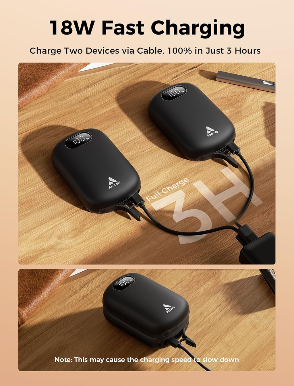 10000Mah*2 Hand Warmers Rechargeable 2 Pack, 0.5°F Precision Smart Magnetic Sync Link, 20H Safe Heating, 13.5In² Large Heating Area, Gifts for Christmas, Hunting, Golf, Camping, Skiing