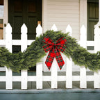 Christmas Cedar Garland - 5Ft Artificial Cedar Garland Faux Lush Green Fake Pine Needles for Fireplace,Table,Window,Stairs,Mante,Holiday Indoor Outdoor Xmas Decor(1Pcs)